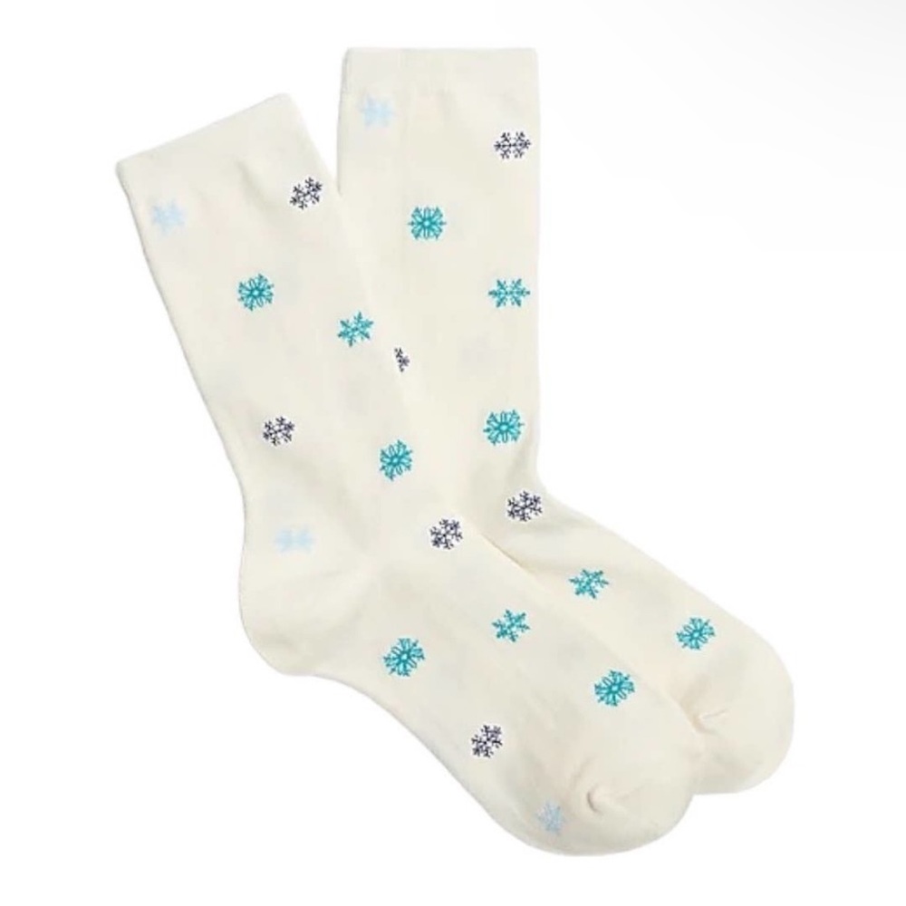 J. Crew Factory Snowflakes Trouser Socks NWT